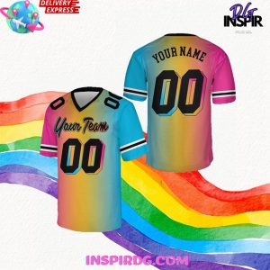 Personalized Team Rainbow Football Jersey