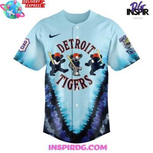 Detroit Tigers Grateful Dead 60th Anniversary Special Baseball Jersey