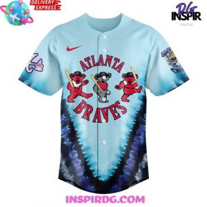 Atlanta Braves Grateful Dead 60th Anniversary Special Baseball Jersey