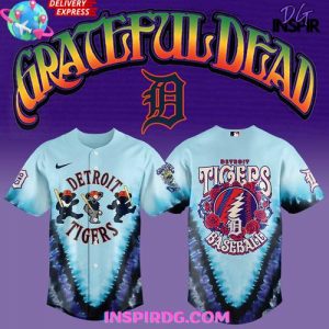 Detroit Tigers Grateful Dead 60th Anniversary Special Baseball Jersey