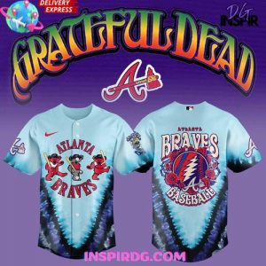 Atlanta Braves Grateful Dead 60th Anniversary Special Baseball Jersey